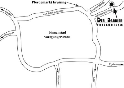 Routebeschrijving - haarverlenging Aurich - Ostfriesland - Leer - Emden